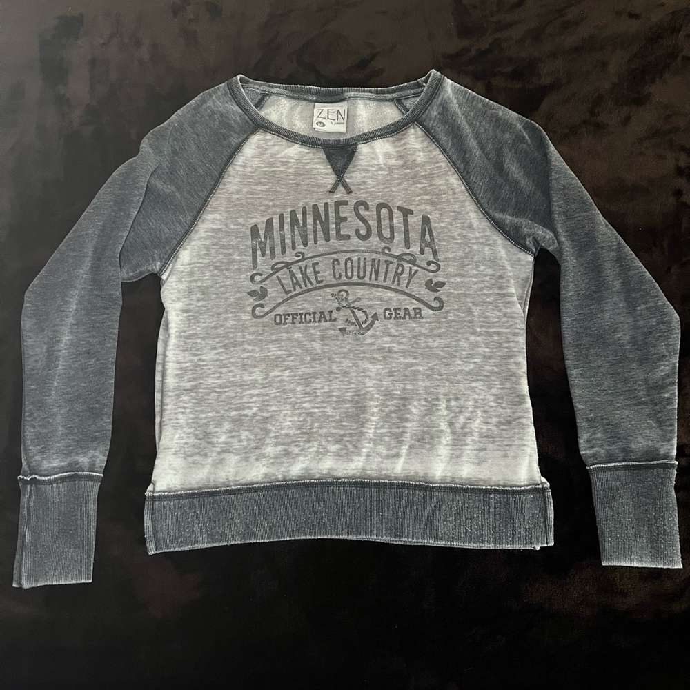 Minnesota lake county distressed look sweatshirt
